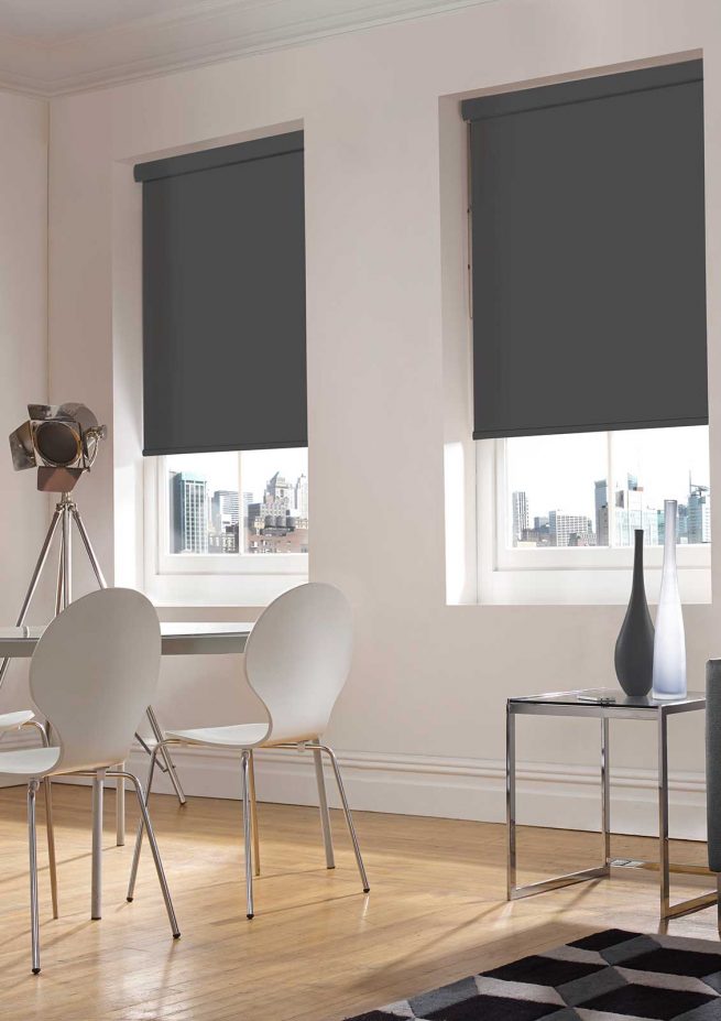 Siena Charcoal roller blinds