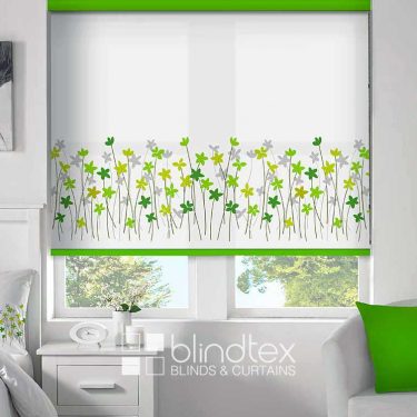 Border Flower Citrus Roller Blind Border Flower Citrus Roller Blind