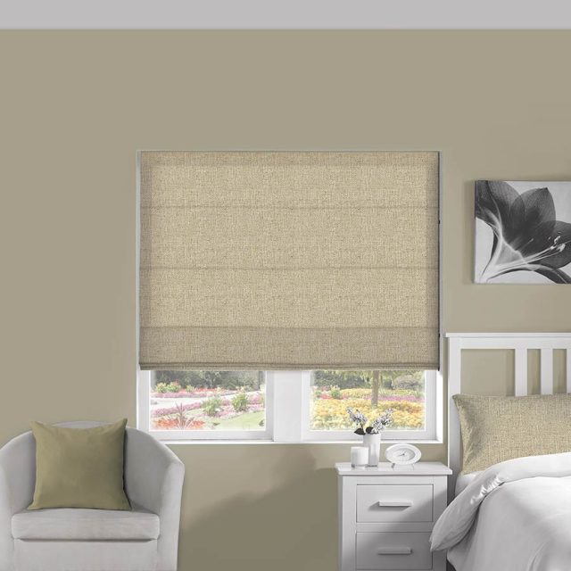 Canvas Granola Roman Blind